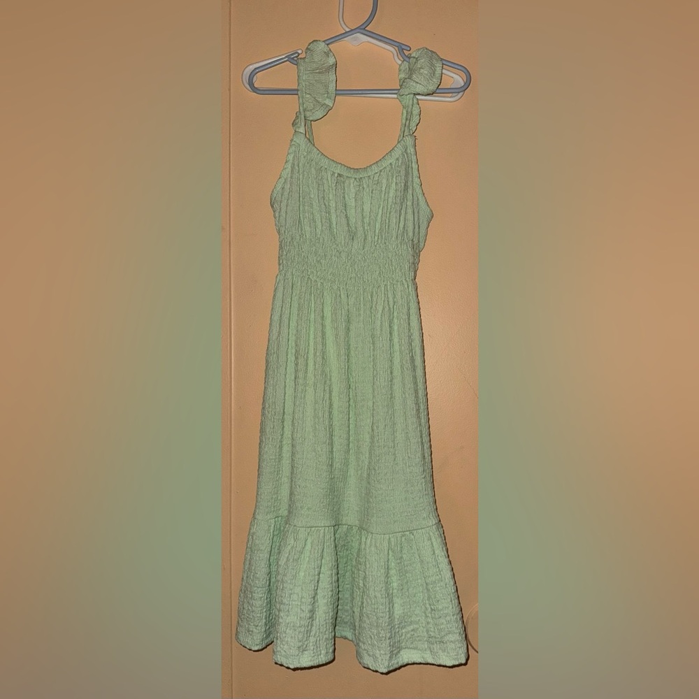 Zara Light Green Smocked Dress